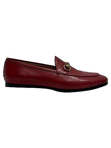 Gucci Gucci Jordaan Loafers in Red Calfskin Leather (view 1)
