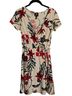 Derek Heart Floral Red White Green Casual Dress Size S - photo 1