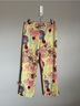 Tibi Floral Yellow Pink Casual Pants Size 4 - photo 4