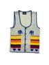Campus 100% Acrylic Print Blue Tan Sweater Vest Size S - photo 1