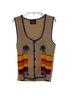 Campus 100% Acrylic Print Blue Tan Sweater Vest Size S - photo 10