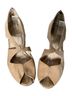 True Gault 100% Leather Snake Print Tan Heels Size 10 - photo 1