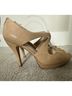 True Gault 100% Leather Snake Print Tan Heels Size 10 - photo 4