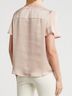 Pleione 100% Polyester Graphic Pink White Short Sleeve Blouse Size M - photo 6