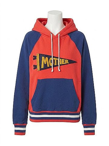 Mother The Square Hoodie in Mother Pennant (view 1)