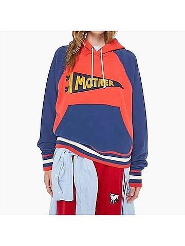 Mother The Square Hoodie in Mother Pennant (view 2)