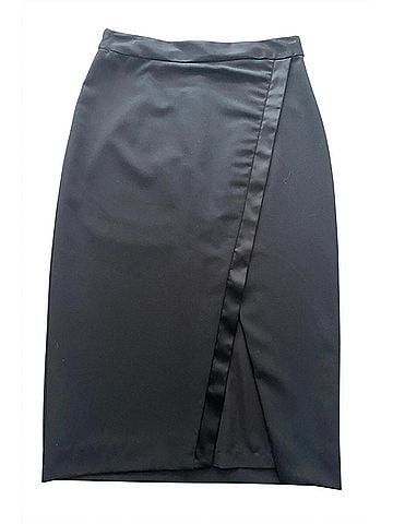 Nicole Miller Tuxedo Skirt in Black (view 1)