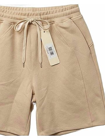 Yelete Unisex - Scuba Short With Pockets in Oatmeal (view 2)