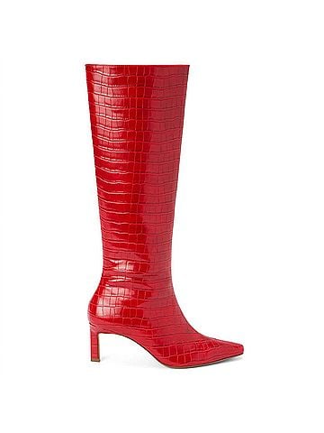 Matisse Women's Robbie Knee-High Boot in Red Croc (view 1)