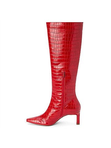 Matisse Women's Robbie Knee-High Boot in Red Croc (view 2)