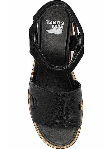Sorel Women's Joanie Iv Ankle Strap Wedge in Black (view 2)