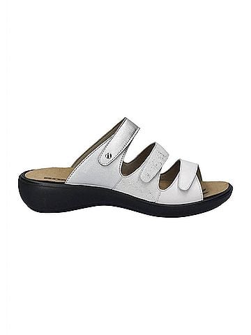 Romika Women's Ibiza 10 Leather Slip-On Sandals in White (view 1)
