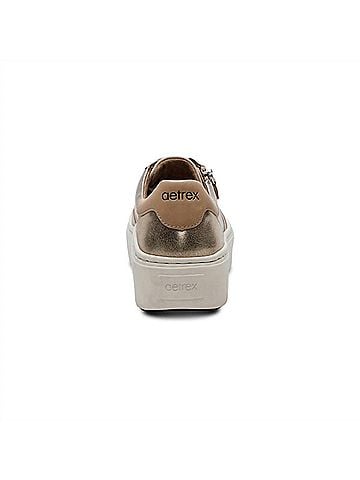 Aetrex Women's Leigh Suede Side Zip Platform Sneakers in Tan (view 2)