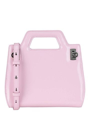 Salvatore Ferragamo Women's Mini Wanda Leather Top-Handle Bag in Light Pink (view 1)