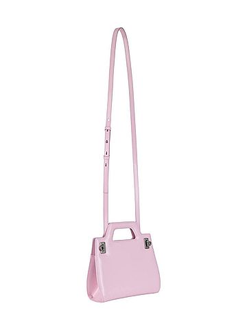 Salvatore Ferragamo Women's Mini Wanda Leather Top-Handle Bag in Light Pink (view 2)