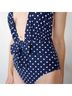 WeWoreWhat Polka Dots Blue White One Piece Swimsuit Size M - photo 8