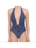 WeWoreWhat Polka Dots Blue White One Piece Swimsuit Size M - photo 6