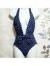 WeWoreWhat Polka Dots Blue White One Piece Swimsuit Size M - photo 7