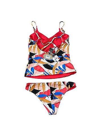 PrAna Jess reversible tankini top and Gemma reversible bikini bottom Two Piece Swimsuit (view 2)