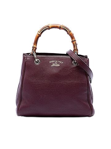 Gucci Small Calfskin Bamboo Shopper Satchel (view 1)