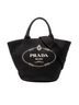 Prada 100% Canvas Black Canvas Canapa Logo Satchel One size - photo 1
