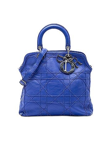 Dior Medium Lambskin Cannage Polochon Granville Satchel (view 1)