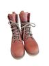 Timberland 100% Leather Plaid Brown Red Boots Size 7 - photo 5