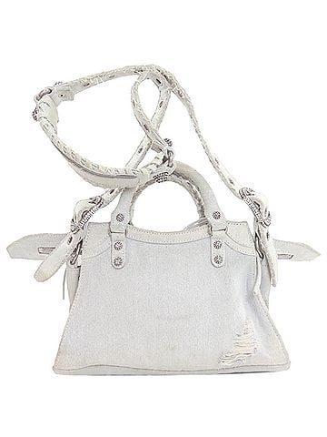 Balenciaga Balenciaga 70940 Neo Cagoule XS 2-Way Handbag in Denim, Women's (view 2)