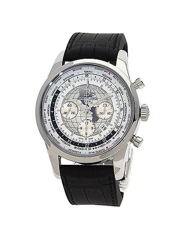 Breitling Breitling AB0510U0/A790 Transocean Chronograph Unitime Men's Watch in Stainless Steel and Rubber (view 1)