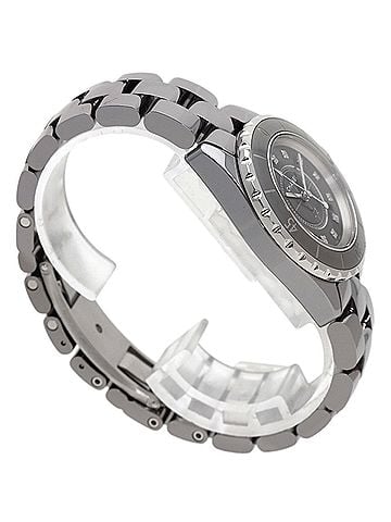 Chanel CHANEL H3241 J12 33mm Chromatic 12P Diamond Watch in Titanium Ceramic/Titanium Ceramic for Women (view 2)