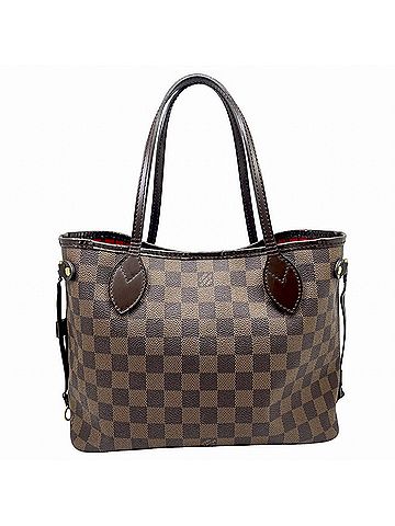 Louis Vuitton LOUIS VUITTON Damier Neverfull PM Brown N51109 VI1089 Tote Bag Shoulder Leather Women's Men's (view 1)