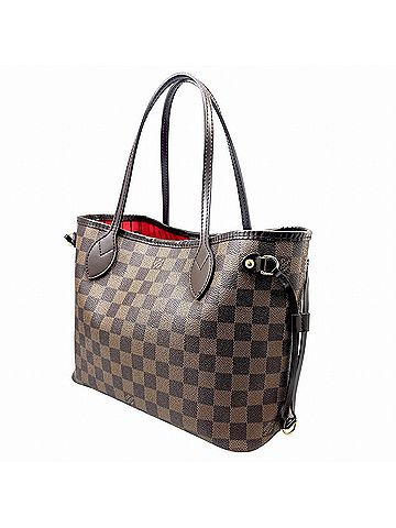 Louis Vuitton LOUIS VUITTON Damier Neverfull PM Brown N51109 VI1089 Tote Bag Shoulder Leather Women's Men's (view 2)