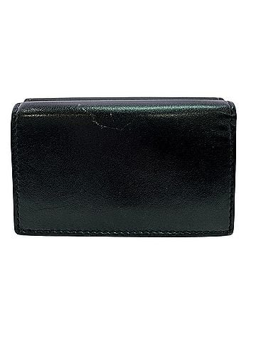 Burberry BURBERRY Compact Wallet, Double Snap Closure, TB Logo, Tri-fold Black (view 2)