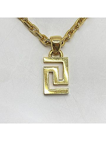 Versace VERSACE Greca Medusa Necklace, Gold Color (view 2)