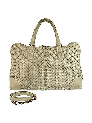 Bottega Veneta BOTTEGA VENETA Intrecciato Ivory Leather Handbag/Shoulder Bag (194403 VFEDO 9541) for Women (view 1)
