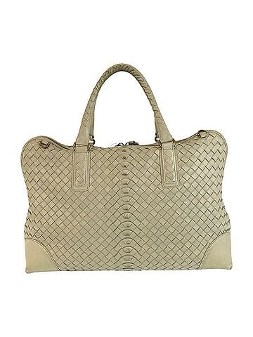 Bottega Veneta BOTTEGA VENETA Intrecciato Ivory Leather Handbag/Shoulder Bag (194403 VFEDO 9541) for Women (view 2)