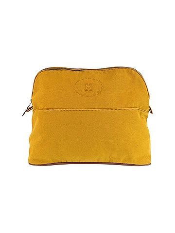 Hermès HERMES Bolide Yellow Mustard Gold Hardware Canvas Handbag Pouch Cosmetic Women's (view 1)