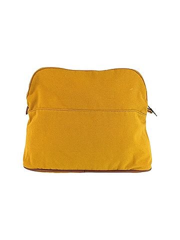 Hermès HERMES Bolide Yellow Mustard Gold Hardware Canvas Handbag Pouch Cosmetic Women's (view 2)