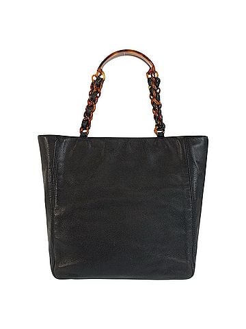 Chanel CHANEL Vintage Coco Mark Marble Chain Black Leather Tote Bag Shoulder for Women (view 2)