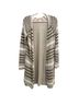 O'Neill 100% Acrylic Stripes Tan Brown White Cardigan Size L - photo 1