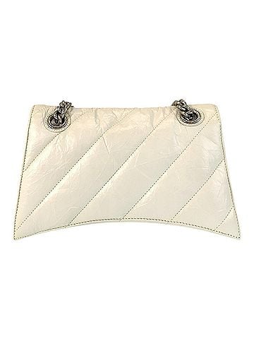 Balenciaga BALENCIAGA Hourglass Crush Chain Bag, White, Silver Hardware, Leather, 716351, Shoulder Women's (view 2)