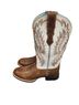Ariat 100% Leather Brown Ivory Boots Size 6 1/2 - photo 1