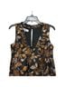 Tibi 100% Silk Floral Black Brown Cocktail Dress Size 2X - photo 4