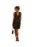 Tibi 100% Silk Floral Black Brown Cocktail Dress Size 2X - photo 2