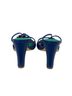 Charlotte Stone 100% Leather Blue Heels Size 10 - photo 6