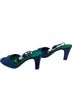 Charlotte Stone 100% Leather Blue Heels Size 10 - photo 5