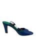 Charlotte Stone 100% Leather Blue Heels Size 10 - photo 2