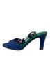 Charlotte Stone 100% Leather Blue Heels Size 10 - photo 3