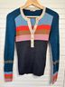 Faherty Stripes Blue Gray Casual Sweaters Size S - photo 3