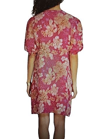Jade by Johnny Was vesna silk mini, impressionist dot print  Casual Dress (view 2)